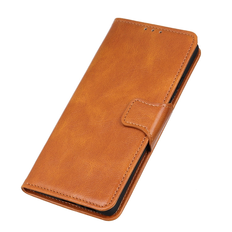 Brown leather flip phone case wallet with magnetic flap for Xperia Pro-I