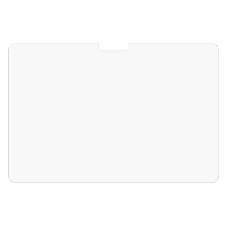 Clear tempered glass screen protector sheet with rounded corners and cutout notch
