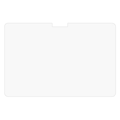 Clear tempered glass screen protector sheet with rounded corners and cutout notch