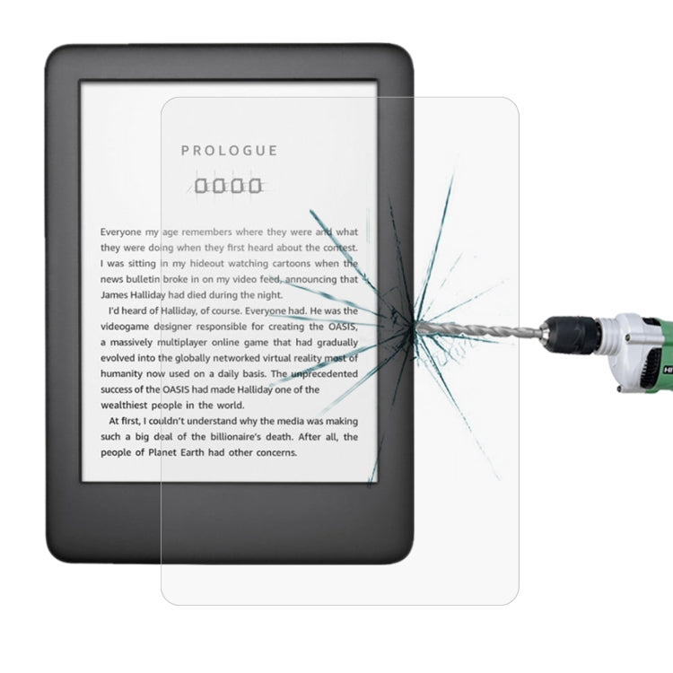 Transparent tempered glass screen protector film for tablets, applied over display