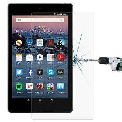 Transparent tempered glass screen protector film for tablets, applied on touchscreen