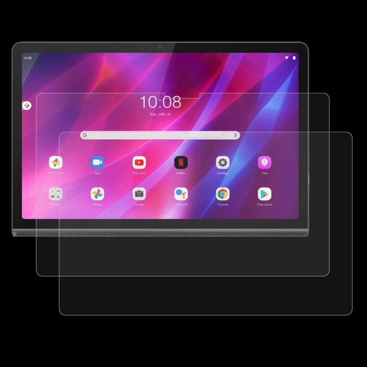 Tablet screen protector tempered glass film, 2-pack, transparent protective film layers