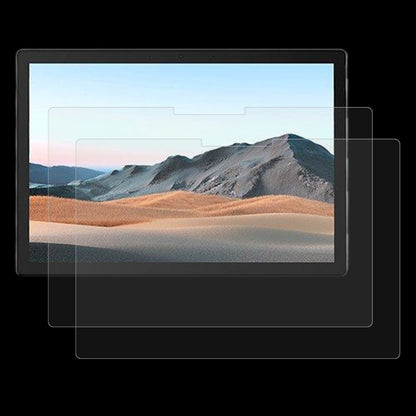 Tablet tempered glass screen protector film, clear 2-pack with full front coverage