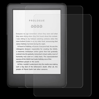 Tablet screen protector film, clear 2-pack covering the display area and edges