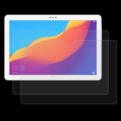 Tablet tempered glass screen protector film covering the front touchscreen
