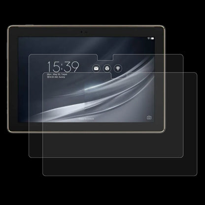 Tablet tempered glass film set, clear 2-pack on the display with rounded corners