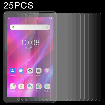Tablet tempered glass screen protectors, 25-pack with clear screen film fit