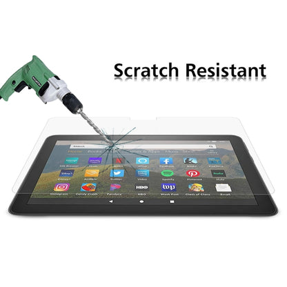 Tablet tempered glass screen protector with scratch-resistant protection from a dropped tool