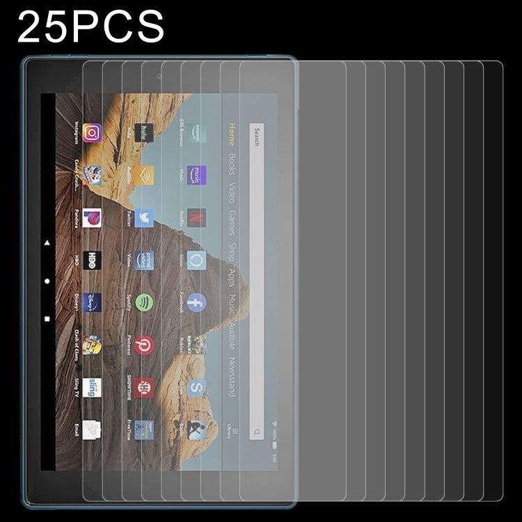 Tablet screen with layered tempered glass protectors in place