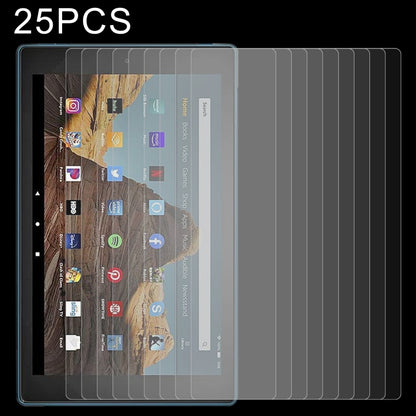 Tablet screen with layered tempered glass protectors in place