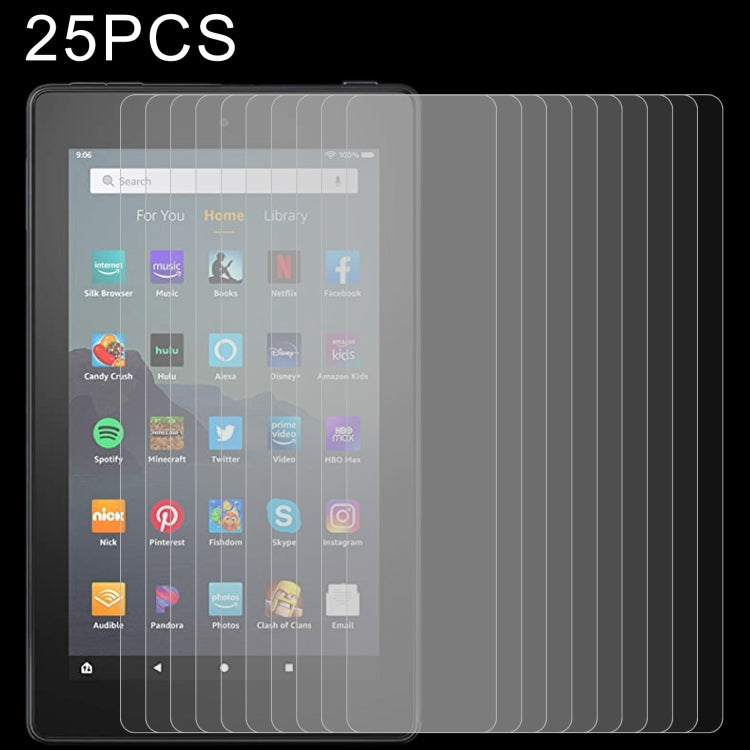Tablet home screen covered by layered tempered glass screen protectors