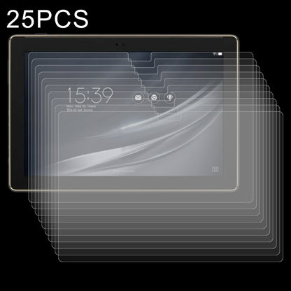 Tablet tempered glass screen protector set, 2.5D 9H, 25-pack clear films