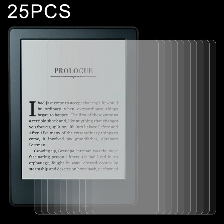 Tablet screen protector set: 25 tempered glass films, 2.5D 9H, clear