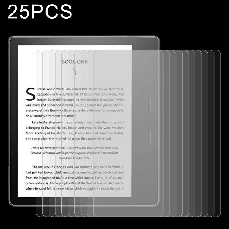 Tablet tempered glass protector films, 2.5D 9H, 25-pack set of clear sheets