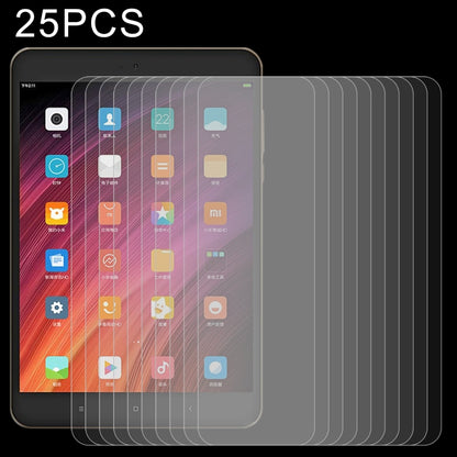Tablet screen with layered tempered glass protectors in place