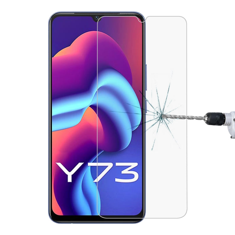 2.5D 9H tempered glass screen protector for smartphone display, fitted for Y73