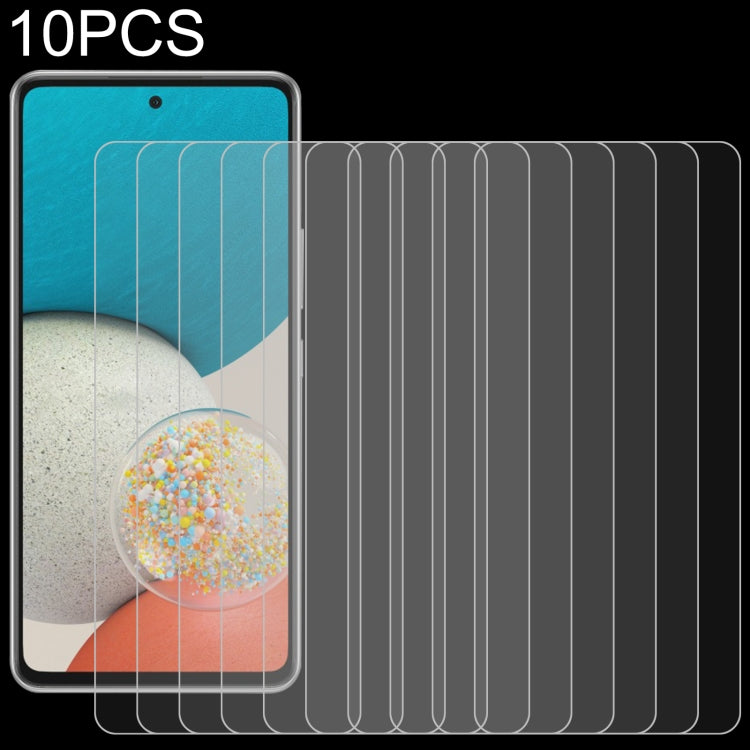 10-pack 2.5D tempered glass screen protector films; phone display cover with stacked set