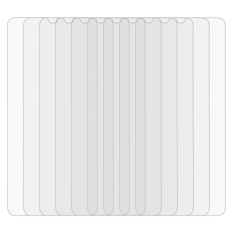 Tempered glass screen protectors, set of 10, clear curved-edge films