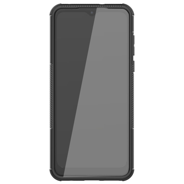 Shockproof phone case, black tire-texture front cover with raised edges