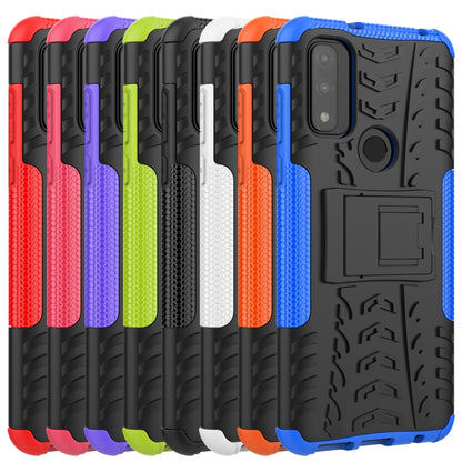 Shockproof TPU+PC phone case with kickstand, assorted colors with textured grip