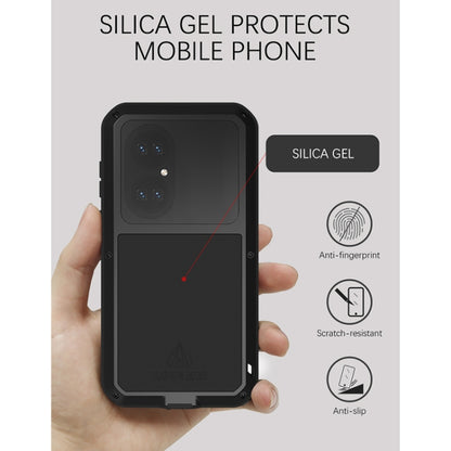 Black phone case with silica gel interior and anti-fingerprint, anti-slip grip