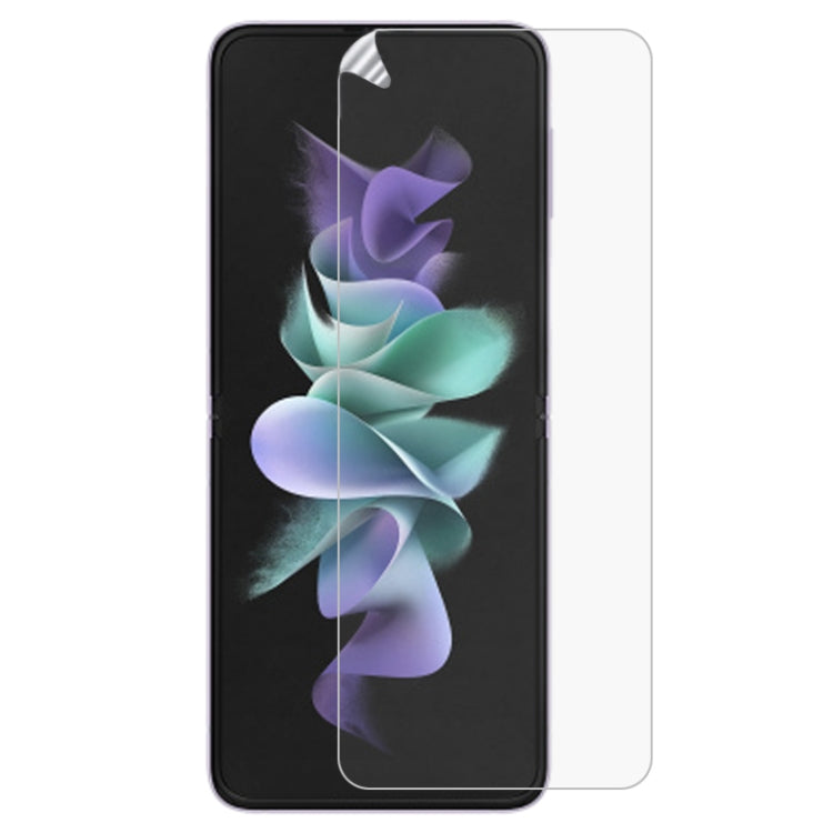 Clear hydrogel film screen protector sheet with rounded cutouts for a foldable phone