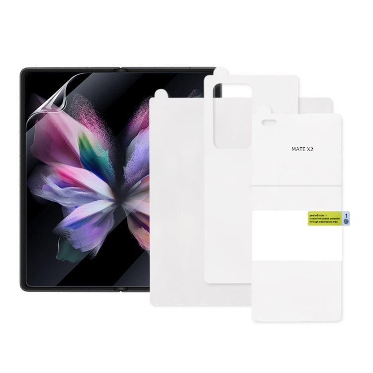Pack of hydrogel screen protector films for foldable phones, multiple pieces
