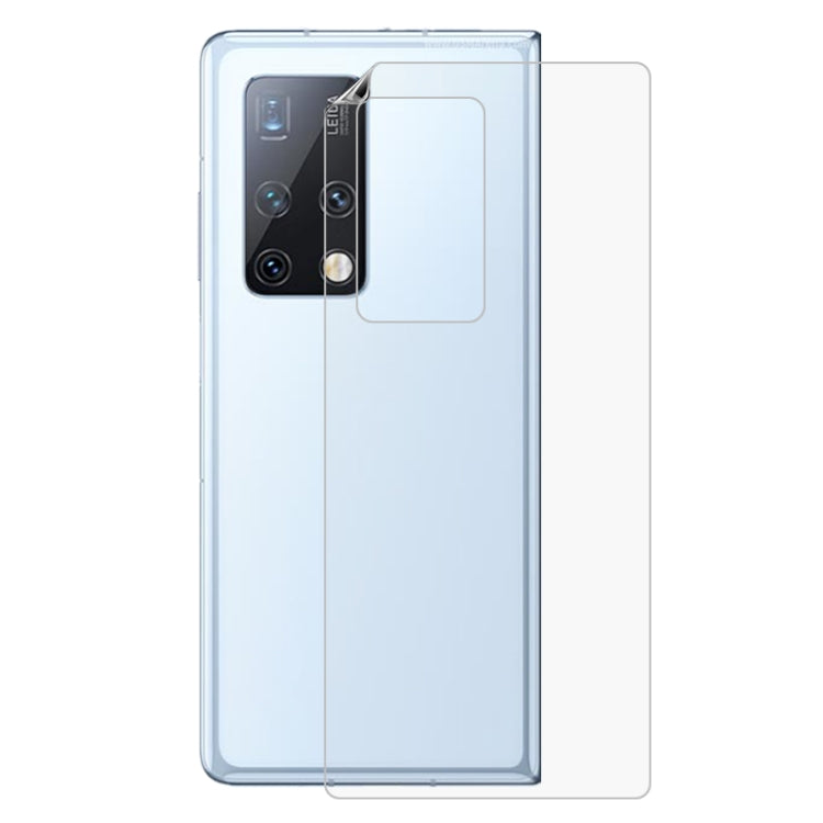 Hydrogel back screen protector film for a phone rear, clear with camera cutout