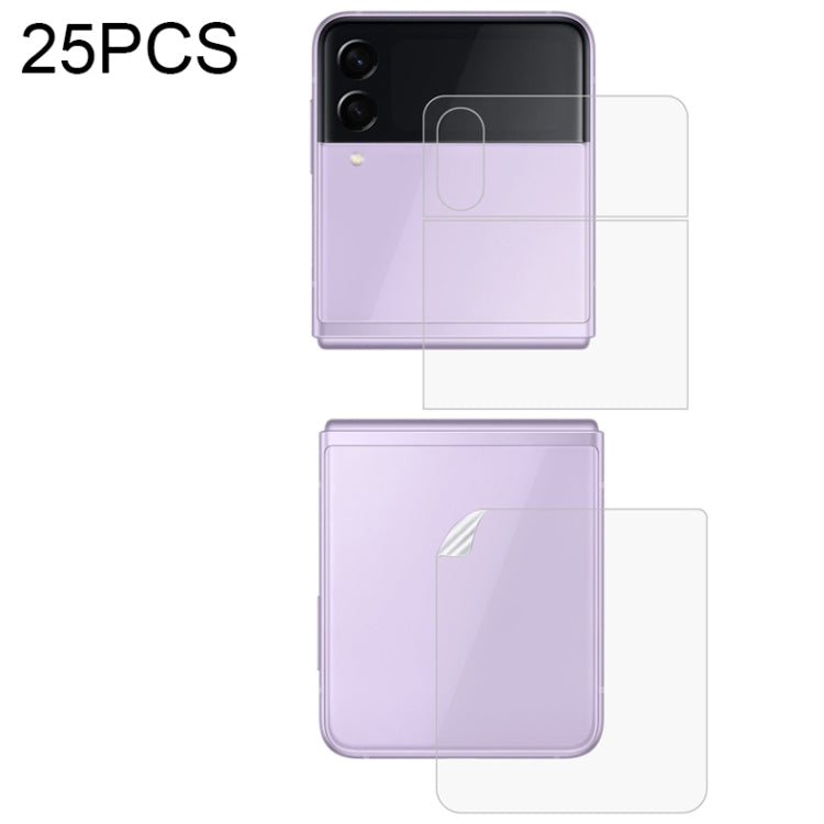 Clear hydrogel screen protector pieces for smartphone rear panel with camera cutout