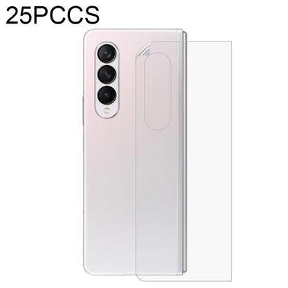 Clear hydrogel screen protector film set for smartphone rear, camera cutout visible