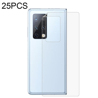 Hydrogel screen protector film (25-pack) on back panel with camera cutouts