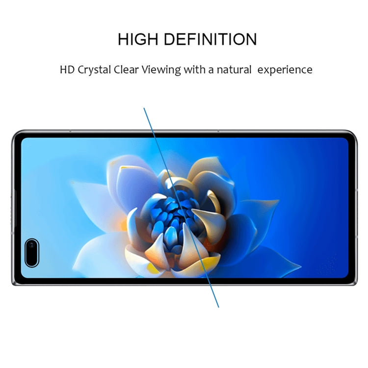 Full-screen tempered glass protector with 2.5D rounded edges, clear and transparent