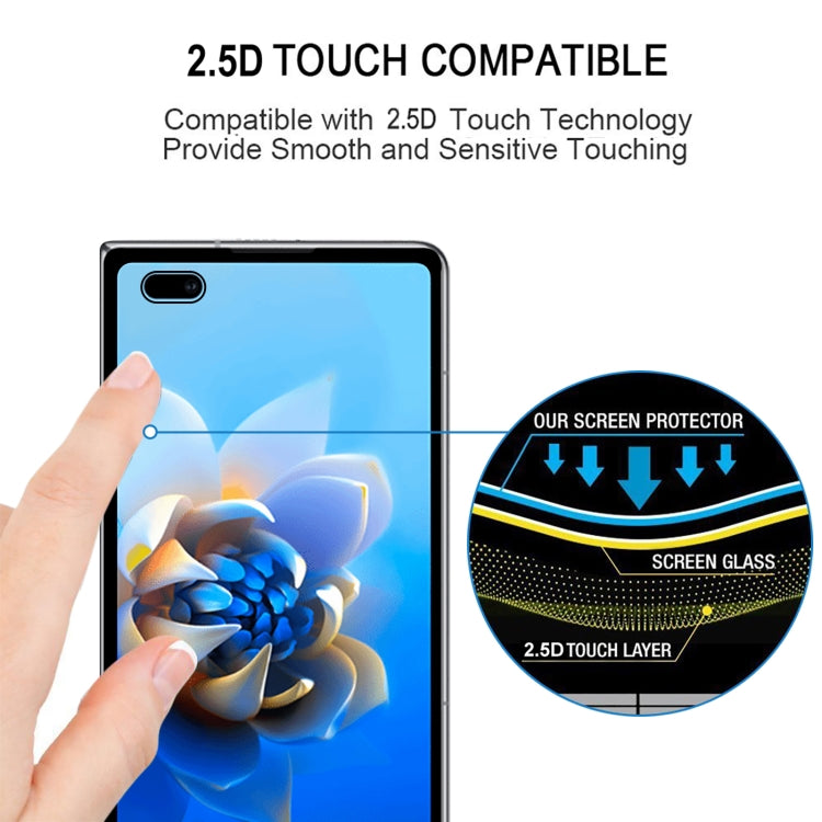 2.5D touch-compatible tempered glass screen protector, smooth rounded edge design
