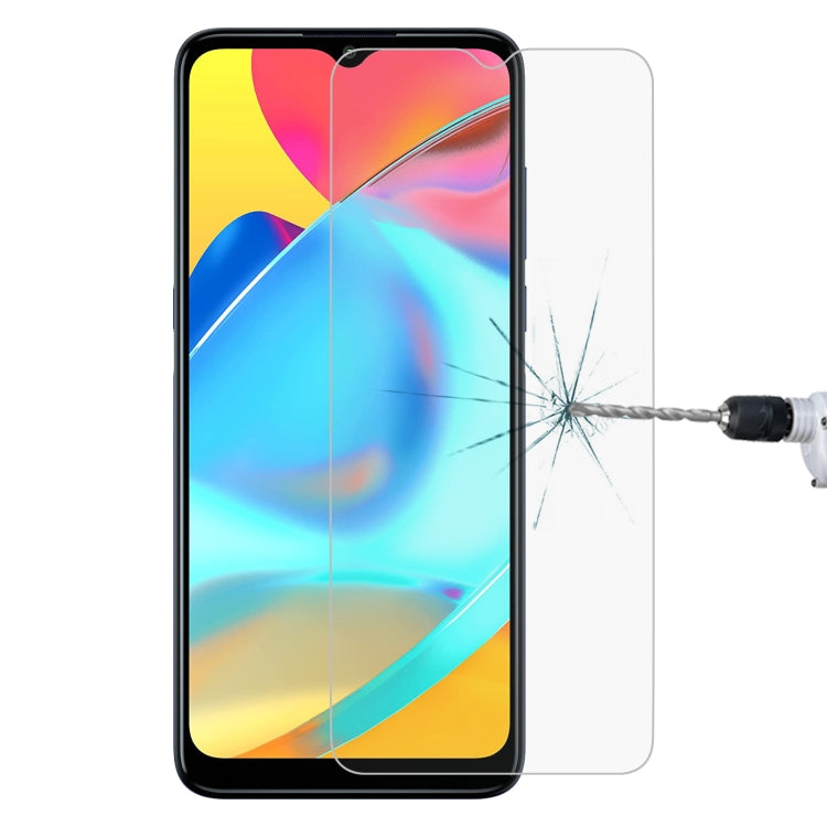 Tempered glass screen protector with 2.5D curved edges for smartphone display, clear