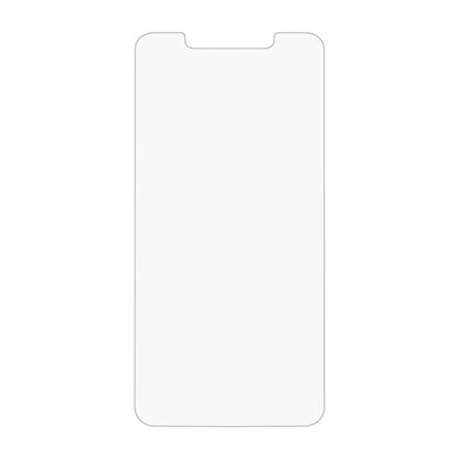 Tempered glass screen protector sheet, clear rectangular panel with rounded corners