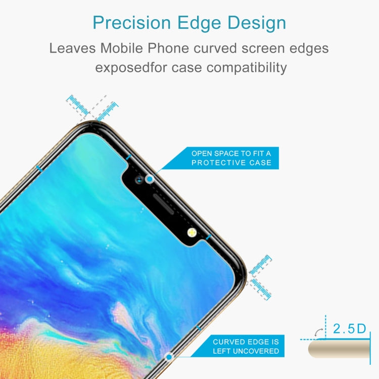 Tempered glass screen protector with open-edge design for curved smartphone screens