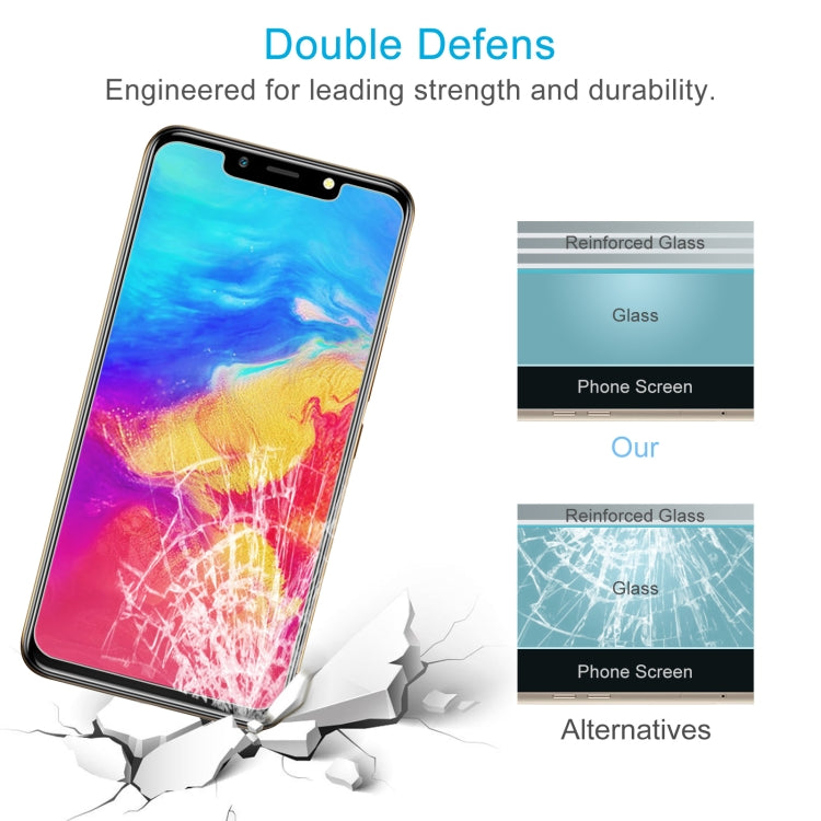 Tempered glass screen protector with reinforced glass impact protection for smartphone