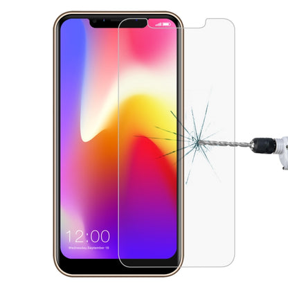 Tempered glass screen protector on smartphone display, clear 2.5D film for daily use
