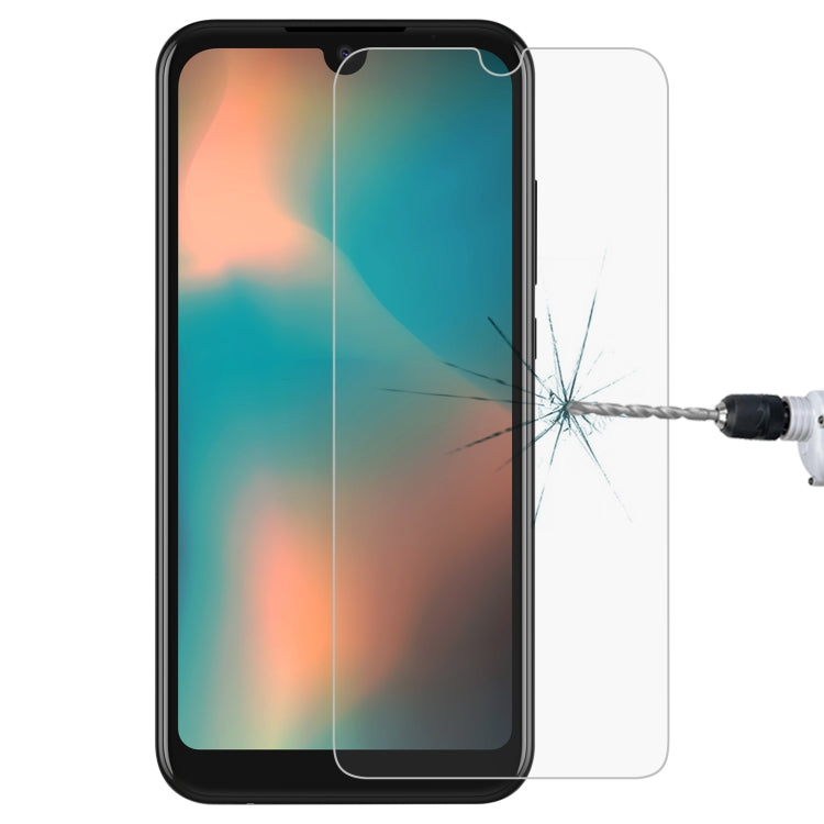 Clear 2.5D tempered glass screen protector film installed on smartphone display