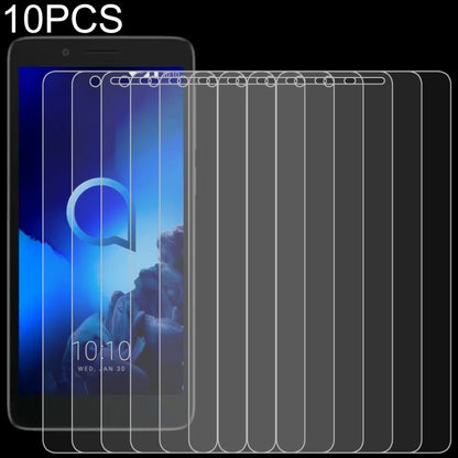 Set of 10 clear 2.5D tempered glass screen protectors with rounded edges for phone