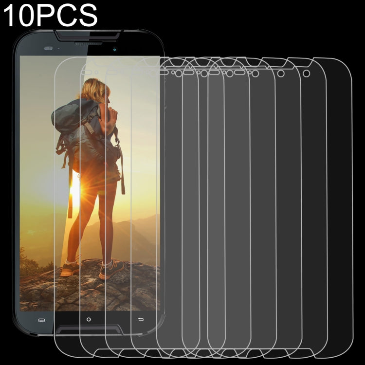 Set of 10 clear 2.5D tempered glass screen protectors for full phone touchscreen coverage