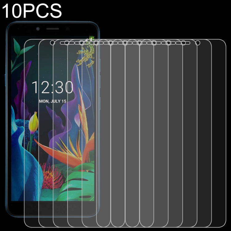 Tempered glass screen protectors, 10-pack, 2.5D rounded edge, stacked for display