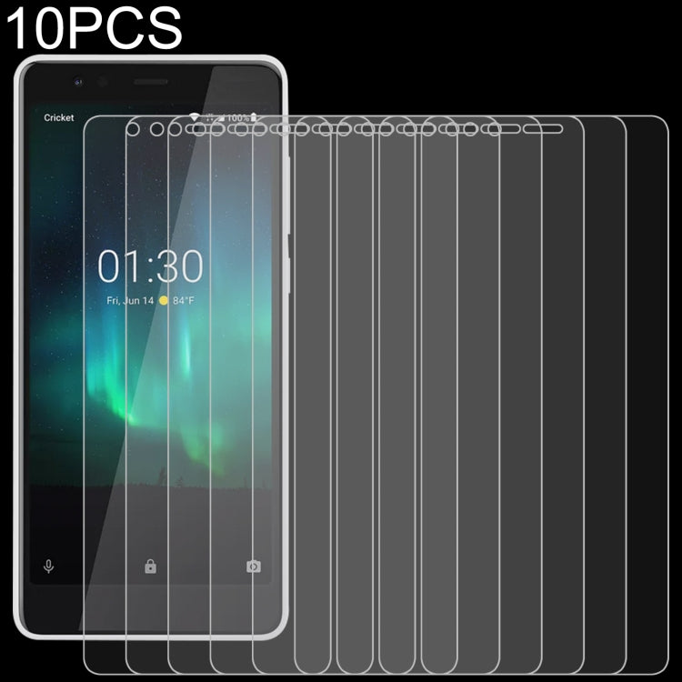 10-pack clear 2.5D tempered glass screen protector with curved edge for smartphone display