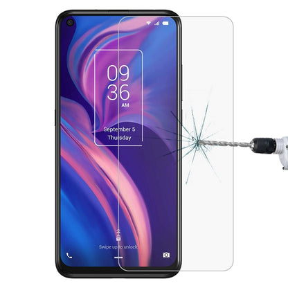 Tempered glass screen protector with 2.5D curved edges on smartphone display, clear