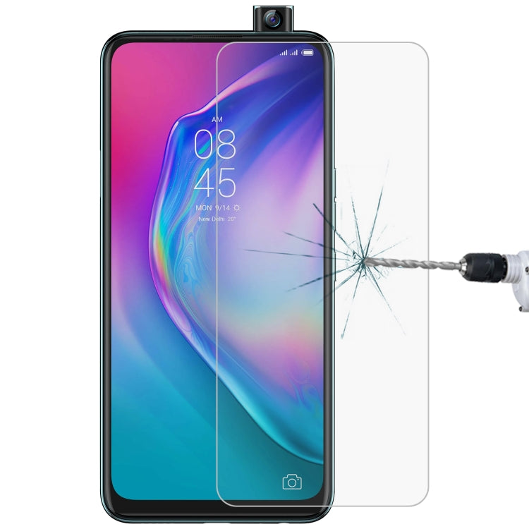 Clear tempered glass screen protector with rounded edges for smartphone display
