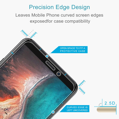 Tempered glass screen protector with curved 2.5D edge design for phone coverage