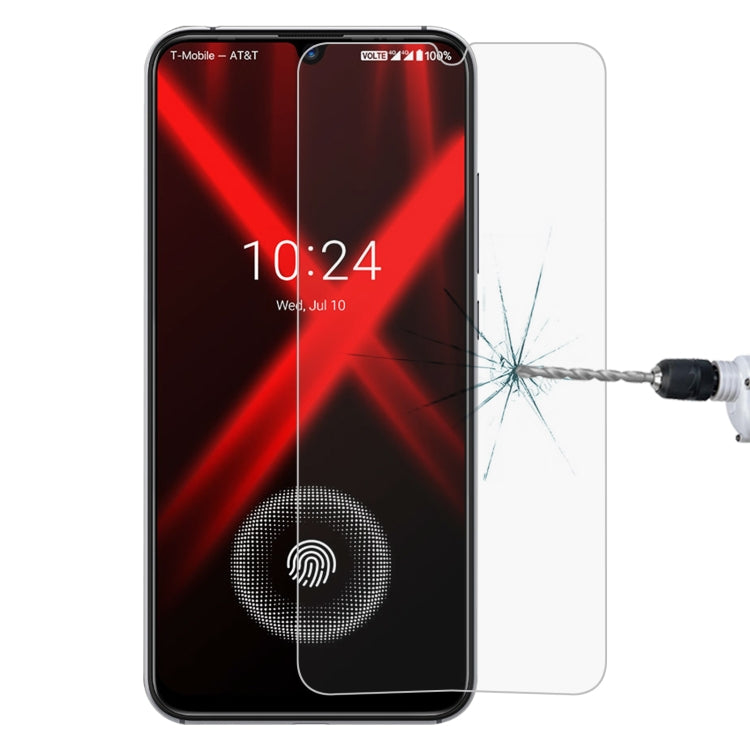 Clear tempered glass screen protector for smartphone touchscreen, rounded corners