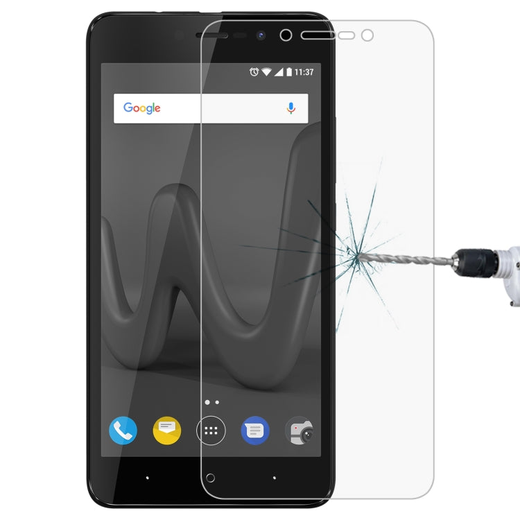 Tempered glass screen protector on smartphone screen with anti-shatter protection