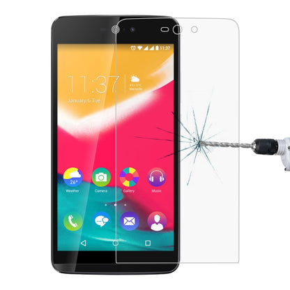 Tempered glass screen protector for smartphone display with shattered impact at right