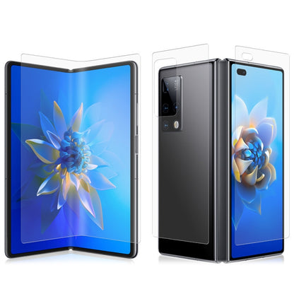 Foldable phone full-screen hydrogel protector film on main and outer screens